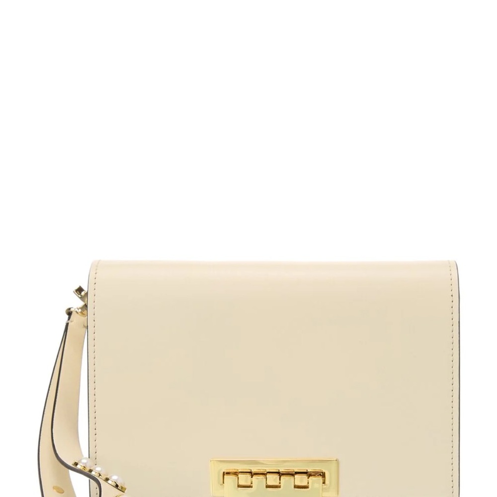 Zac Posen Cream Clutch with Pearl Details